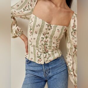 Reformation Cera Floral Top